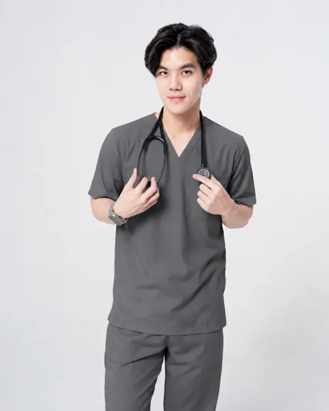 ชุดสครับ Cside Classic สี Steel Grey (ผู้ชาย)