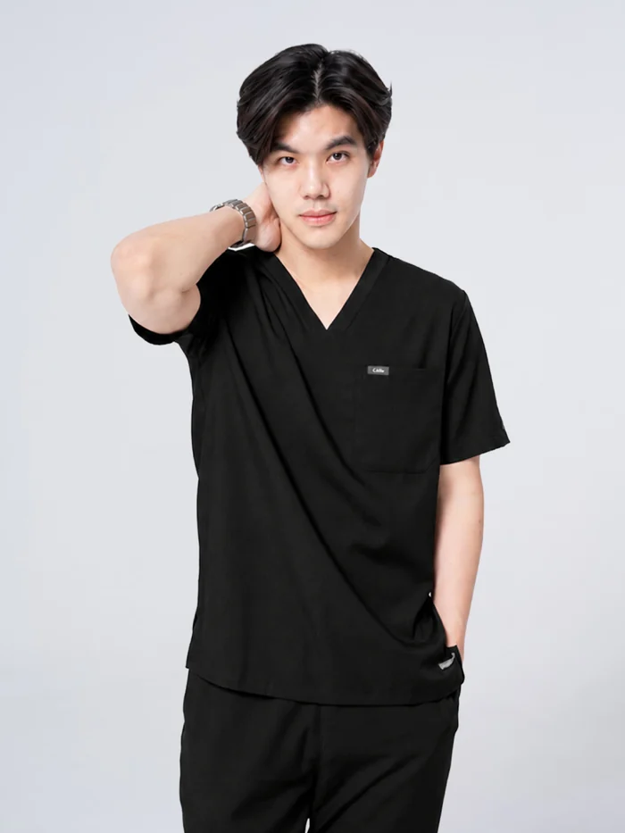 ชุดสครับ Cside Snoopy Classic สี Black Soul (ผู้ชาย)