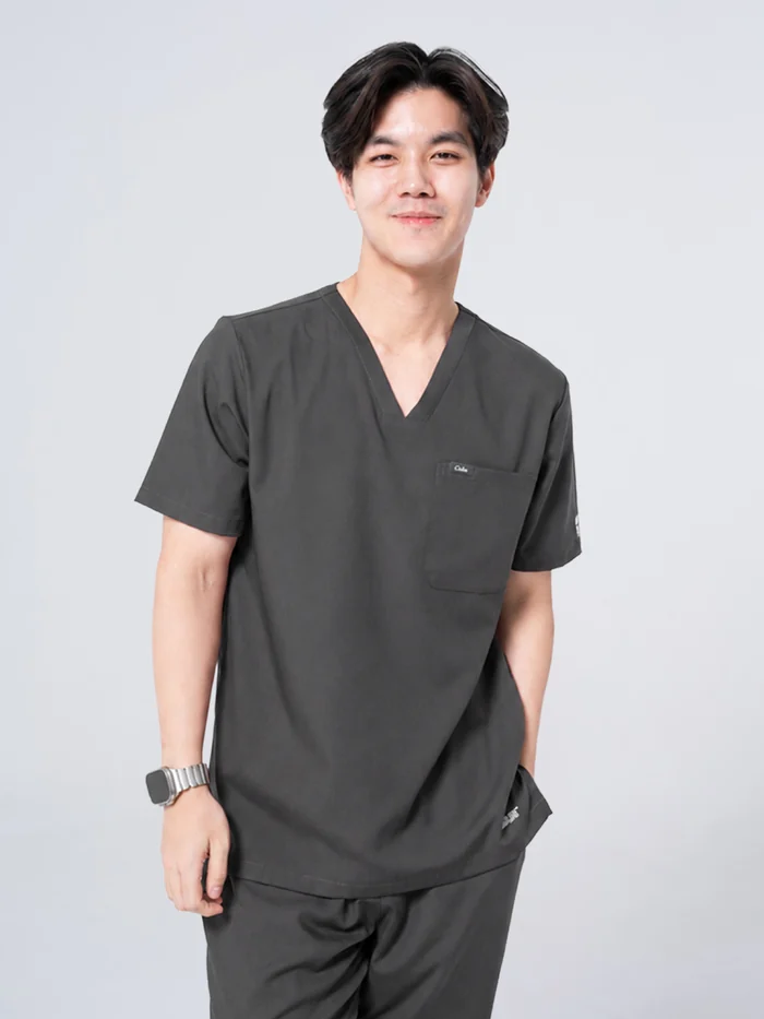 ชุดสครับ Cside Snoopy Classic สี Charcoal Grey (ผู้ชาย)