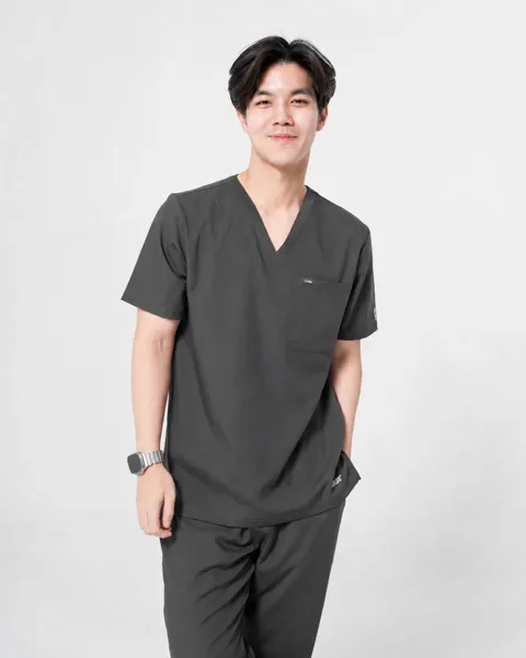 ชุดสครับ Cside Snoopy Classic สี Charcoal Grey (ผู้ชาย)