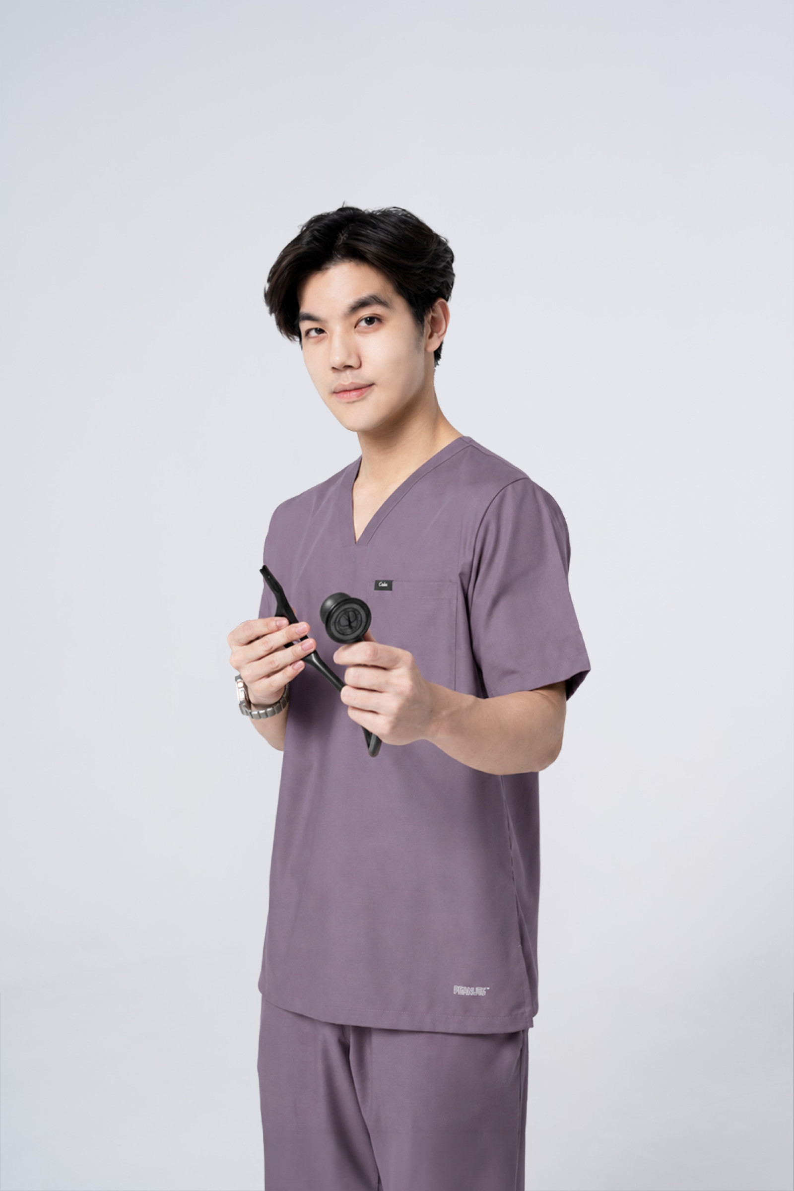 ชุดสครับ Cside Classic Snoopy - Lavender Grey (ผู้ชาย)