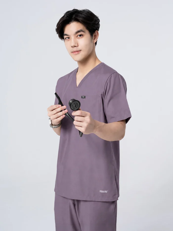 ชุดสครับ Cside Snoopy Classic สี Lavender Grey (ผู้ชาย)