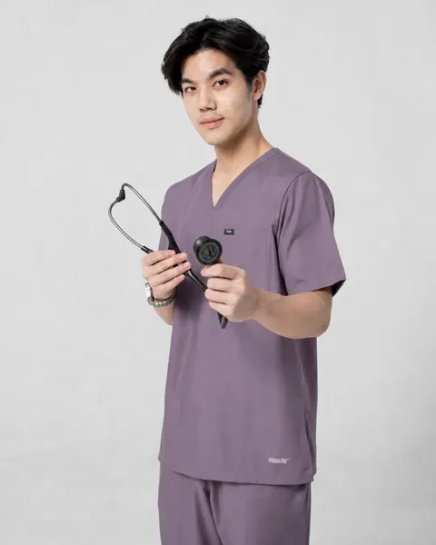 ชุดสครับ Cside Snoopy Classic สี Lavender Grey (ผู้ชาย)