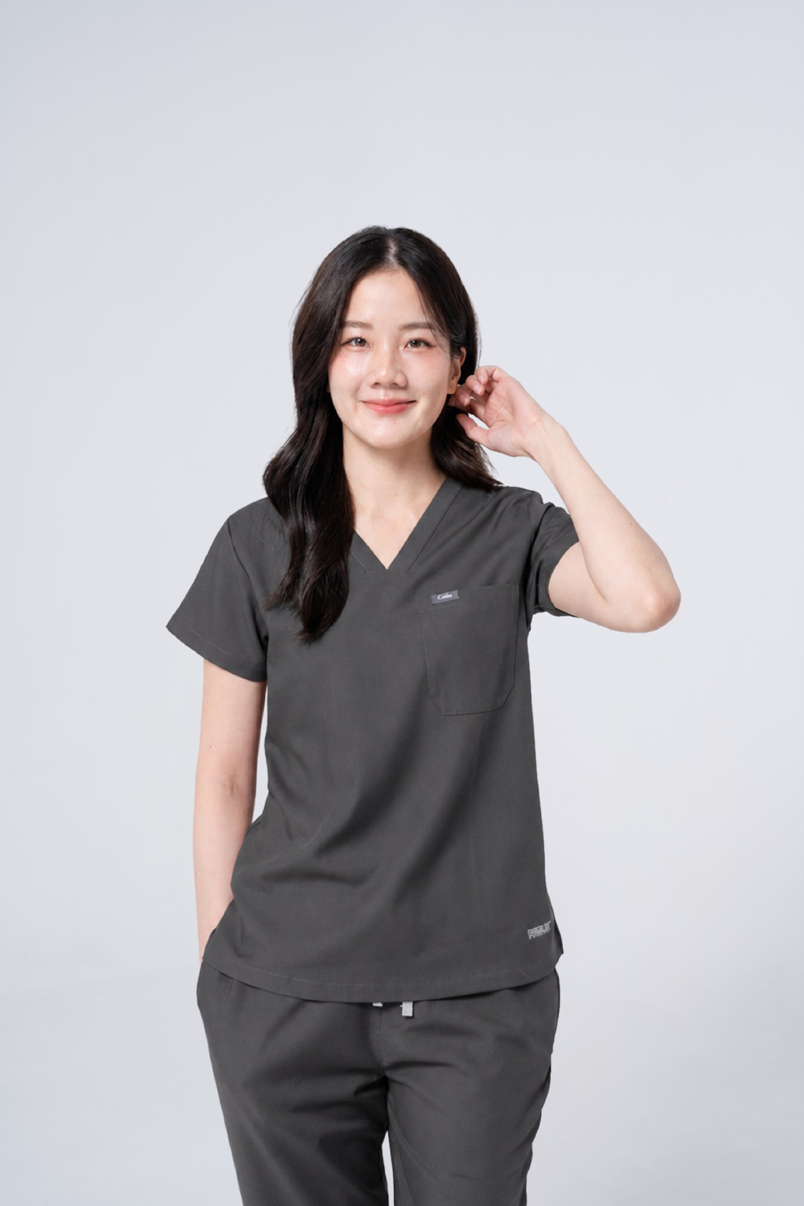 ชุดสครับ Cside Classic Snoopy - Charcoal Grey (ผู้หญิง)